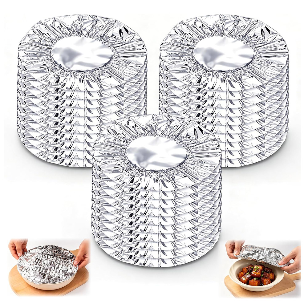 Meal Preparation - Couvre-aliments réutilisables en aluminium, couvercles isolants