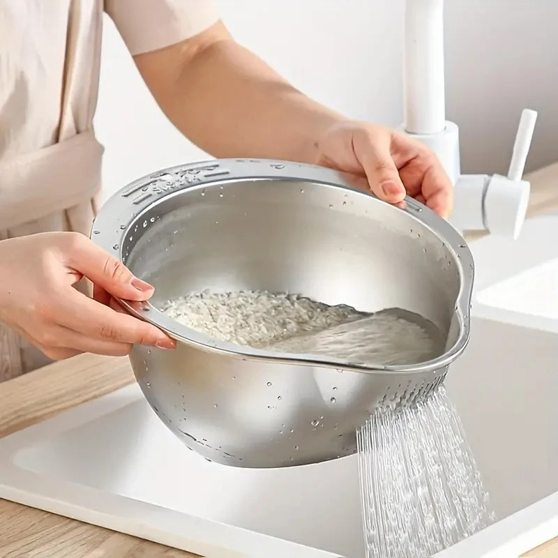 Meal Prep Rice - Passoire de lavage en acier inoxydable