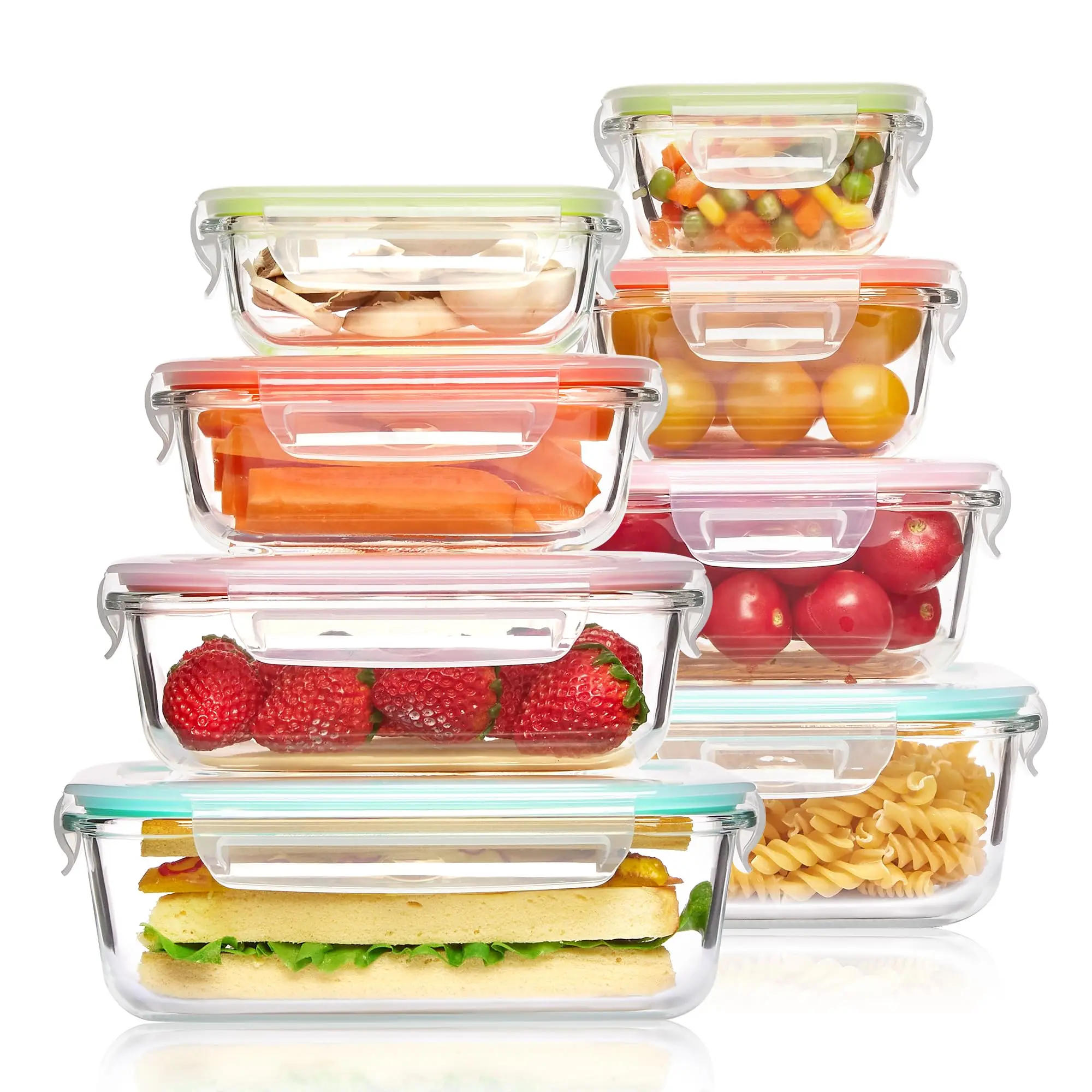Meal Prep Lunch Boxes - Boîte à déjeuner en verre, conteneurs