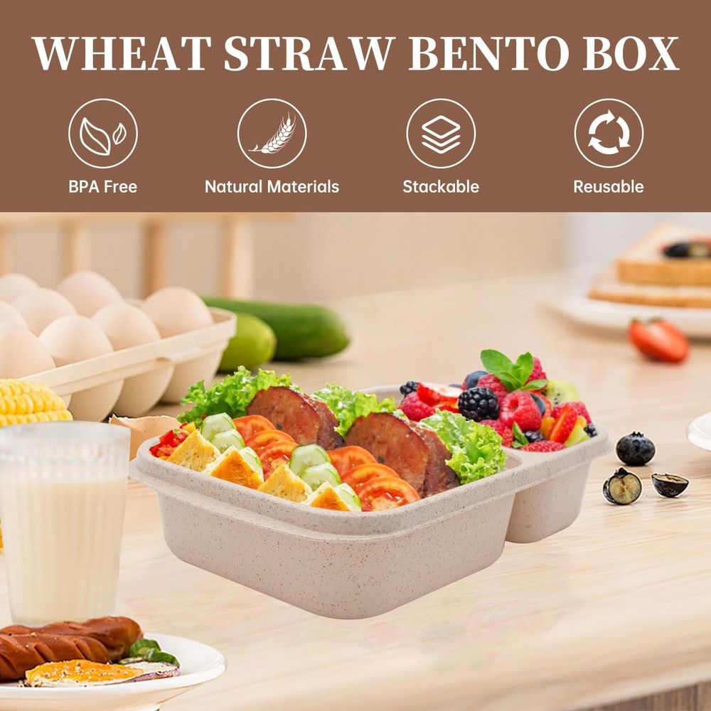 Lot de 4 boîtes à bento, conte - Meal Prep Lunch Boxes avis et prix