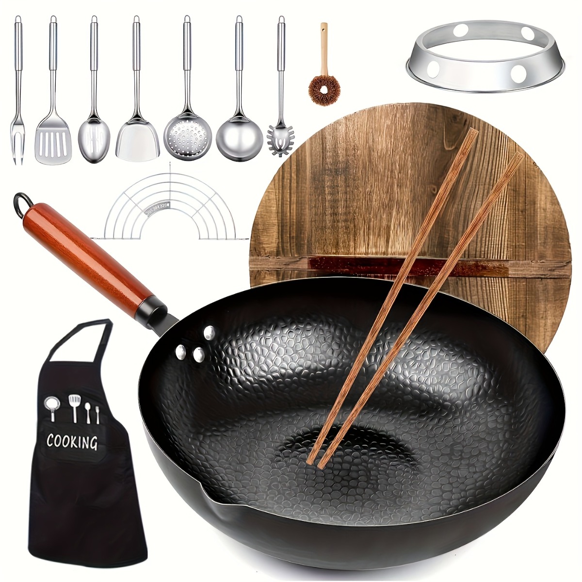 Wok en fonte antiadhésif de 12 - Meal Prep Rice avis et prix