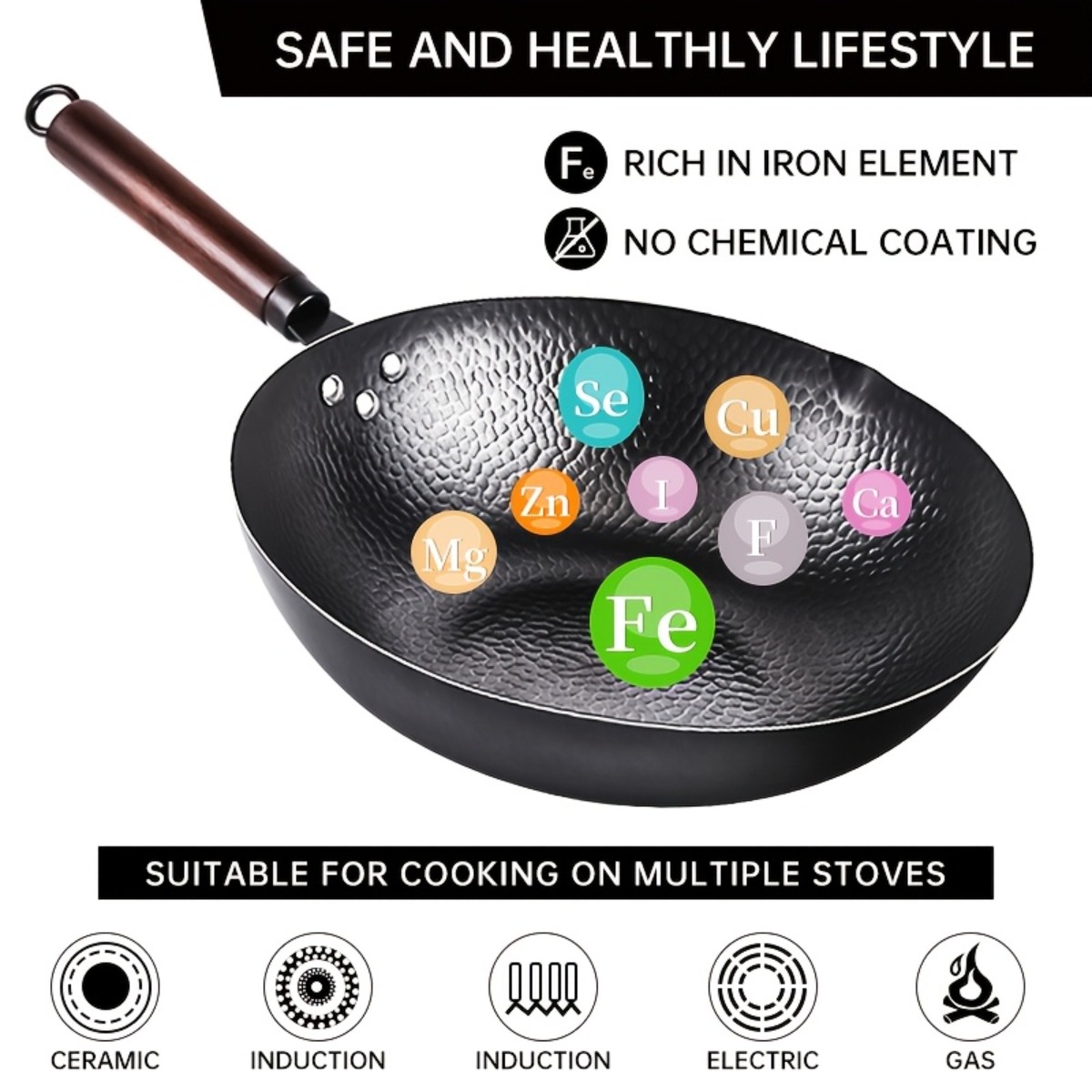 Wok en fonte antiadhésif de 12 - Meal Prep Rice avis et prix