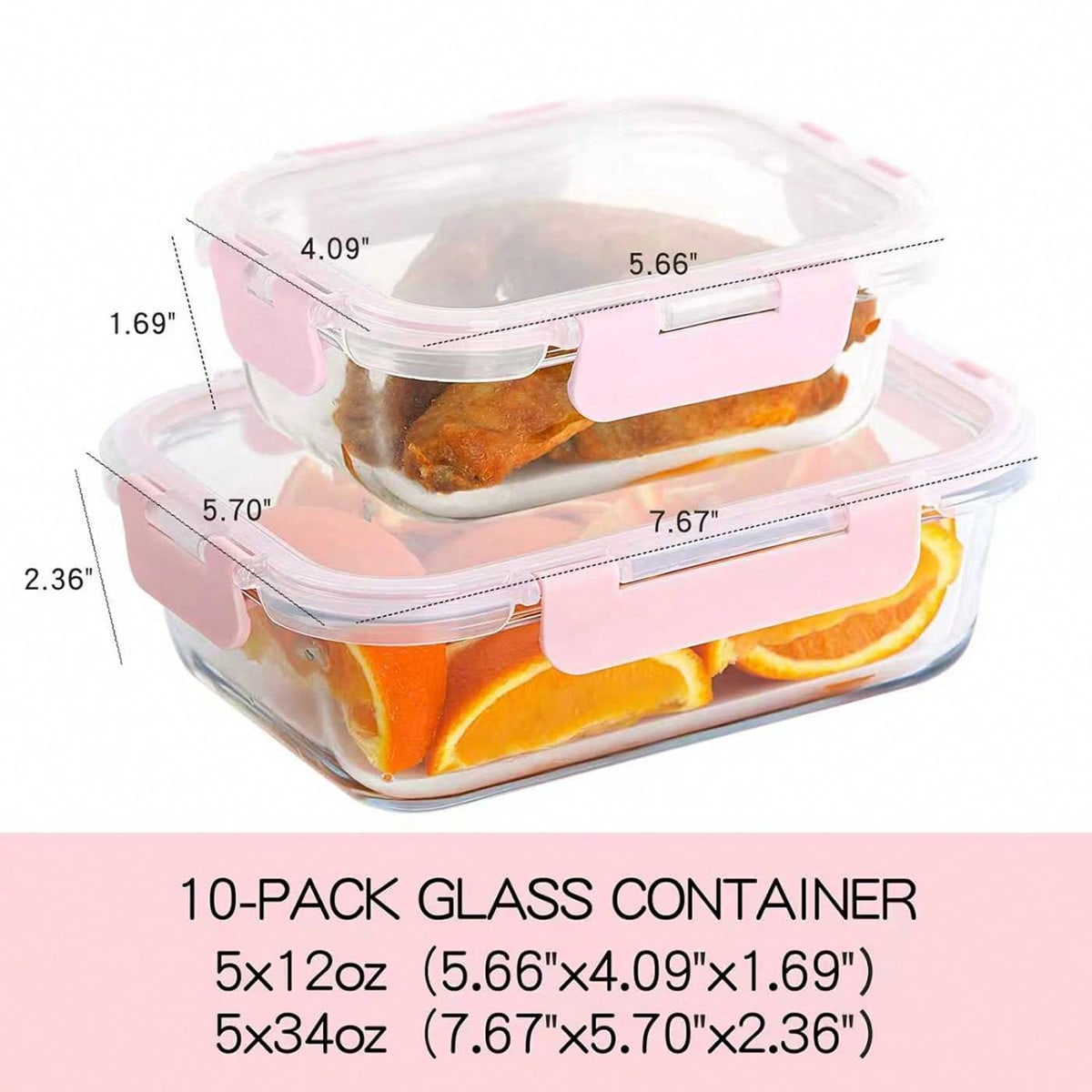 Lot de 10 récipients en verre  - Meal Preparation avis et prix