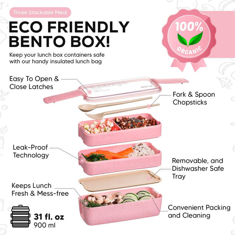 Boîte à bento portable en pail - Meal Prep Lunch Boxes avis et prix