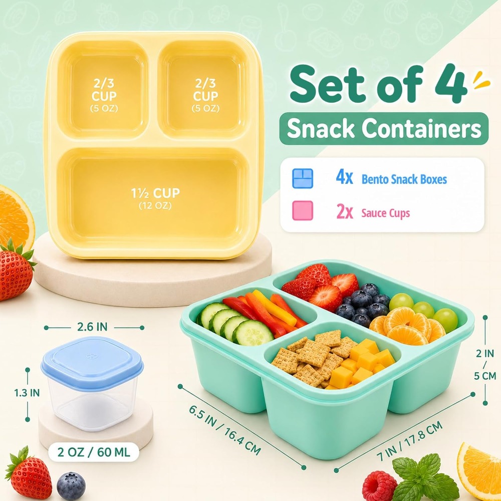 Boîte à bento à 3 compartiment - Meal Prep Healthy Lunch avis et prix