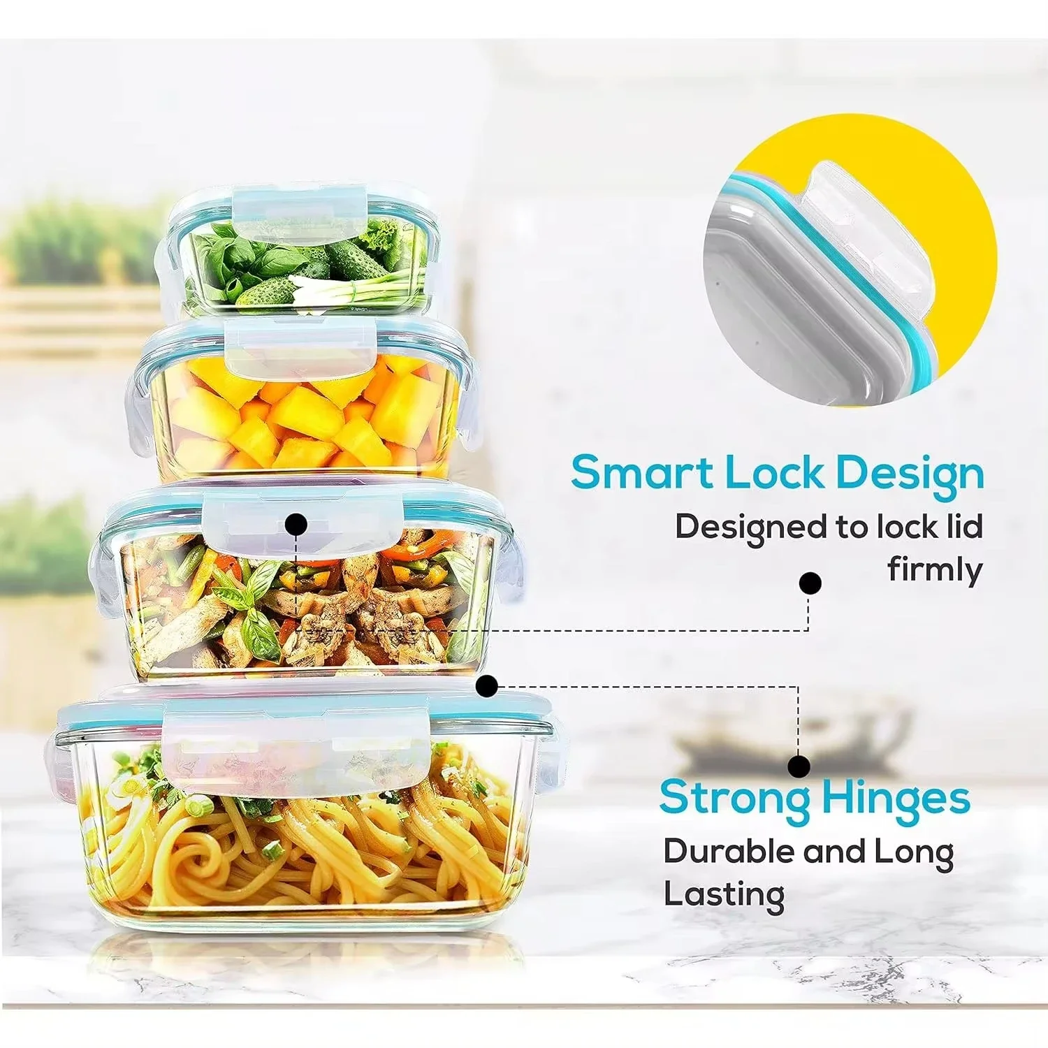 Boîte à déjeuner en verre, con - Meal Prep Lunch Boxes avis et prix